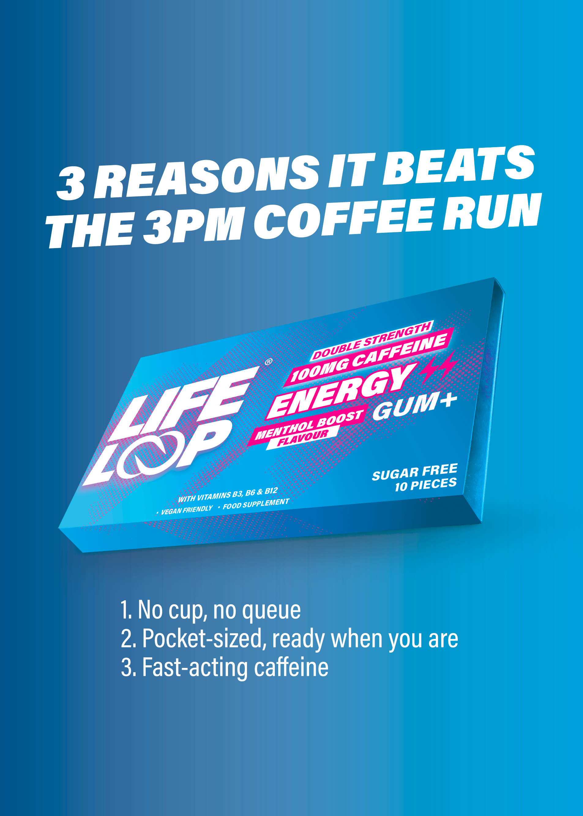 Energy+ 100mg Caffeine Gum