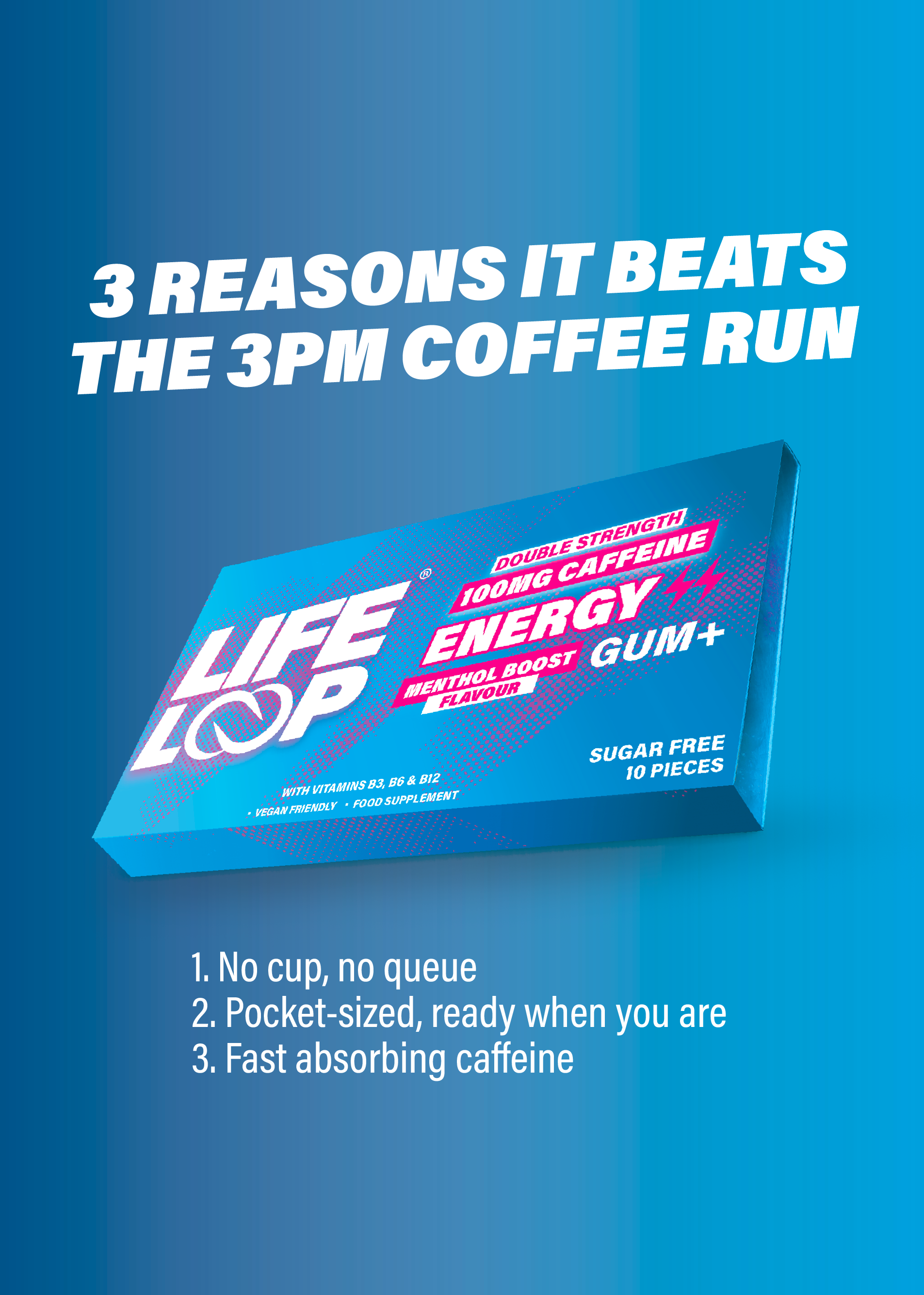 Energy+ 100mg Caffeine Gum